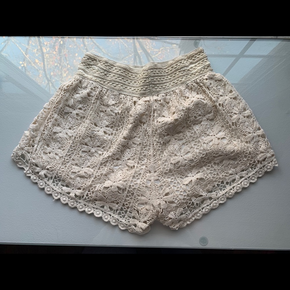 Lacey, Double-Layered, Flowy Shorts.